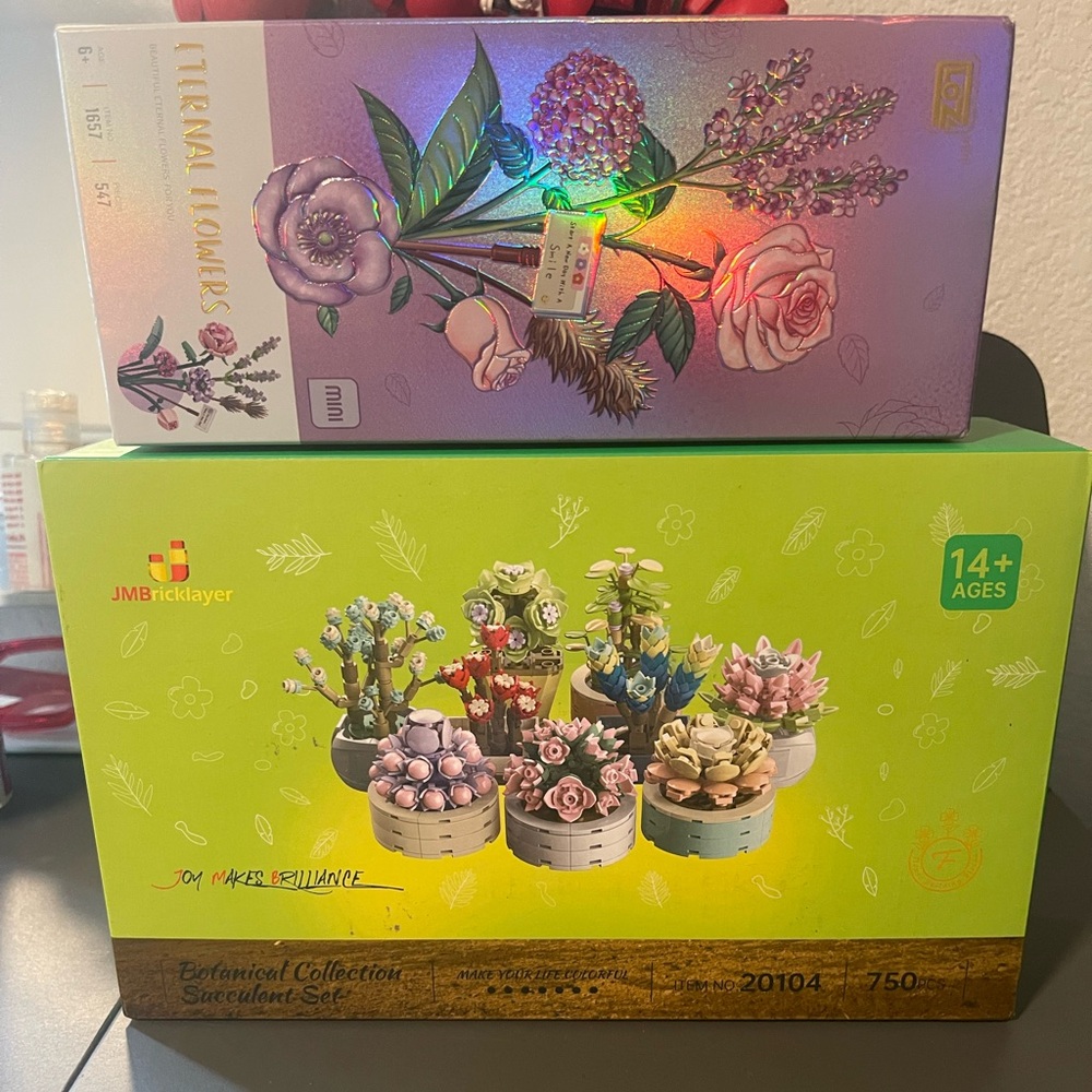 JMB Bricklayer Botanical Collection Succulent Set and rose set